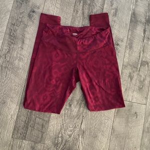 Old Navy red work out leggings